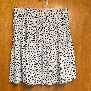 Amazon Black and White Polka Dot Mini Skirt